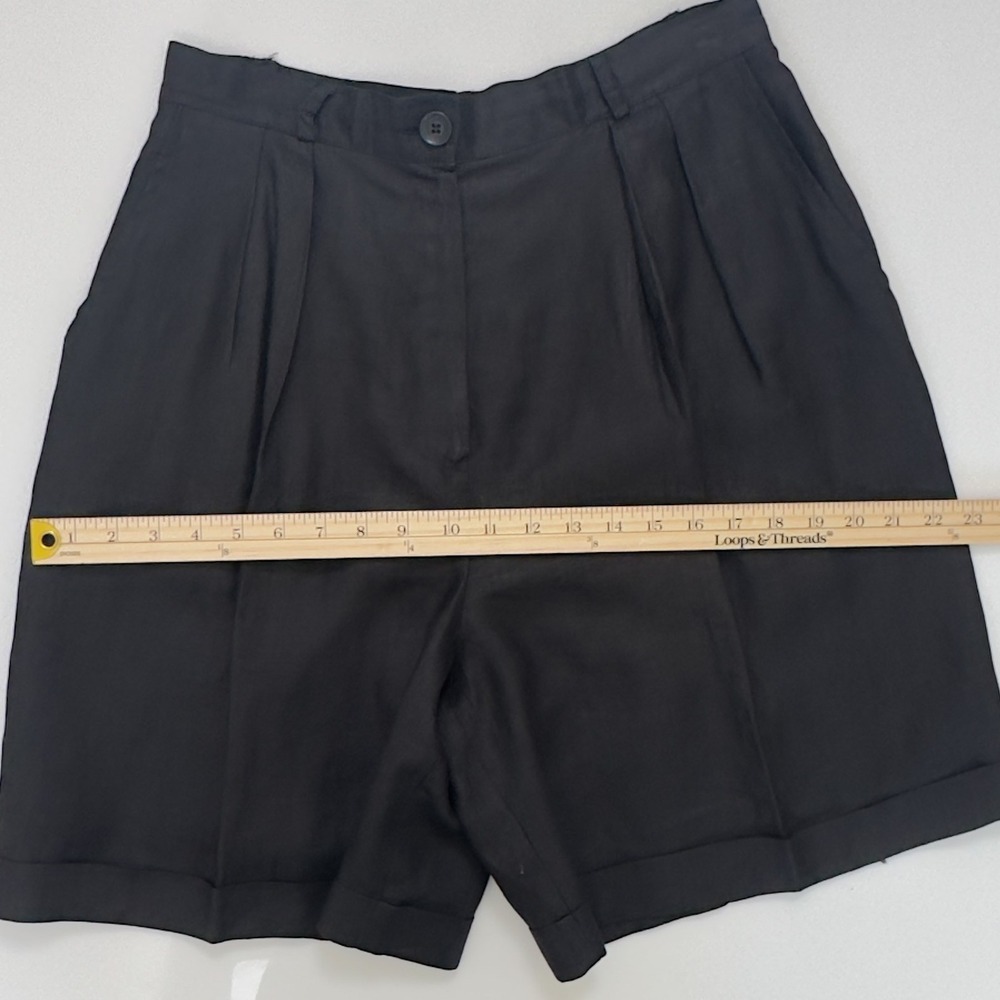 Vintage 90s Ann Taylor Studio Tailored Linen Shorts - Size 12 (best for 8-10) - Picture 6 of 12